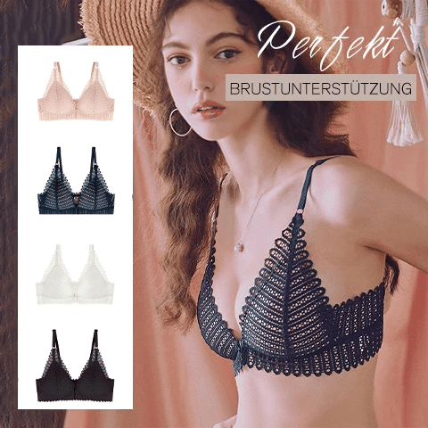 Atmungsaktiver Spitzen-BH mit Schnalle vorne