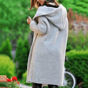 🔥Übergroße Strickjacke mit Kapuze