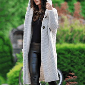 🔥Übergroße Strickjacke mit Kapuze