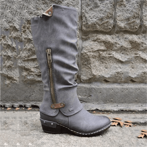 2020 Herbst & Winter Retro-Boots mit mittlerem Absatz (Kreditkartengeld/Brieftasche Tasche)