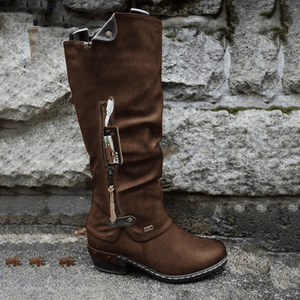 2020 Herbst & Winter Retro-Boots mit mittlerem Absatz (Kreditkartengeld/Brieftasche Tasche)