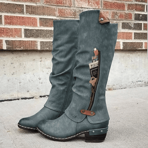 2020 Herbst & Winter Retro-Boots mit mittlerem Absatz (Kreditkartengeld/Brieftasche Tasche)