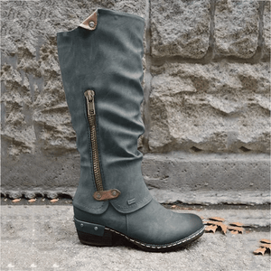 2020 Herbst & Winter Retro-Boots mit mittlerem Absatz (Kreditkartengeld/Brieftasche Tasche)