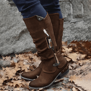 2020 Herbst & Winter Retro-Boots mit mittlerem Absatz (Kreditkartengeld/Brieftasche Tasche)