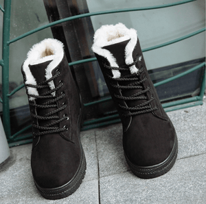 Winter Warme Damen Stiefel aus Wolle