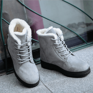 Winter Warme Damen Stiefel aus Wolle
