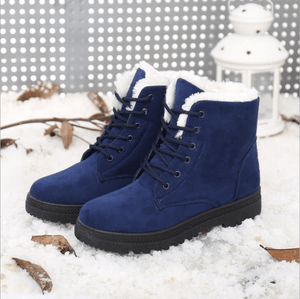 Winter Warme Damen Stiefel aus Wolle
