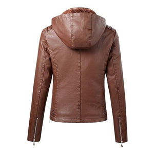 Damen Lederjacke Mit Kuscheligem Innenfutter