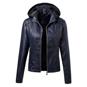 Damen Lederjacke Mit Kuscheligem Innenfutter
