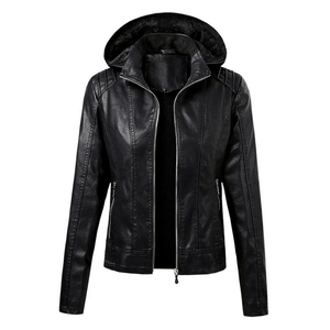 Damen Lederjacke Mit Kuscheligem Innenfutter