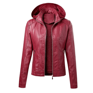 Damen Lederjacke Mit Kuscheligem Innenfutter