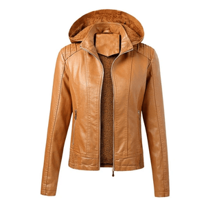 Damen Lederjacke Mit Kuscheligem Innenfutter