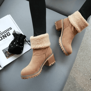 FALTBARE STIEFELETTEN AUS SCHAFWOLLE