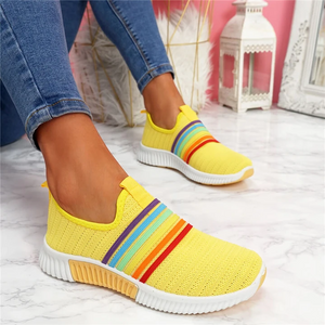 Lässige Flache Boden Damen Regenbogen Sportschuhe