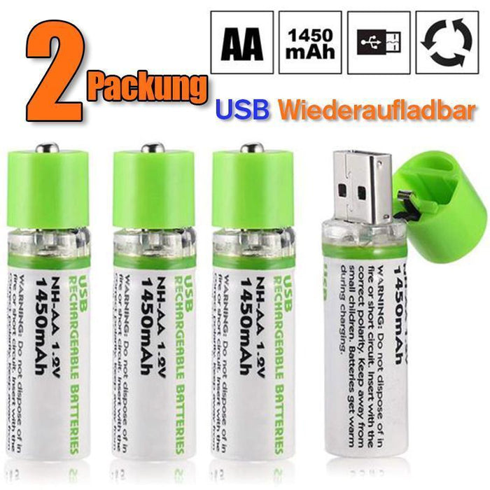 USB wiederaufladbare AA-Batterien