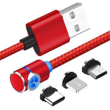 3 in 1 magnetisches Ladekabel für Lightning, Micro und Type C, 2m