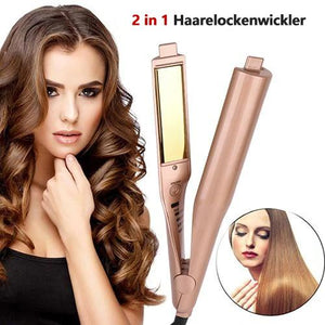 2 in 1 Haarelockenwickler & Haarglättung