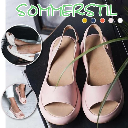 FRAUENMODE FUßBETT PEEP TOE SLIP AUF SANDALEN