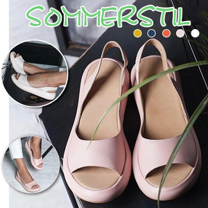 FRAUENMODE FUßBETT PEEP TOE SLIP AUF SANDALEN