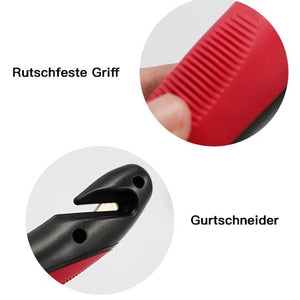 Autogriff als Taschenlampe und Nothammer