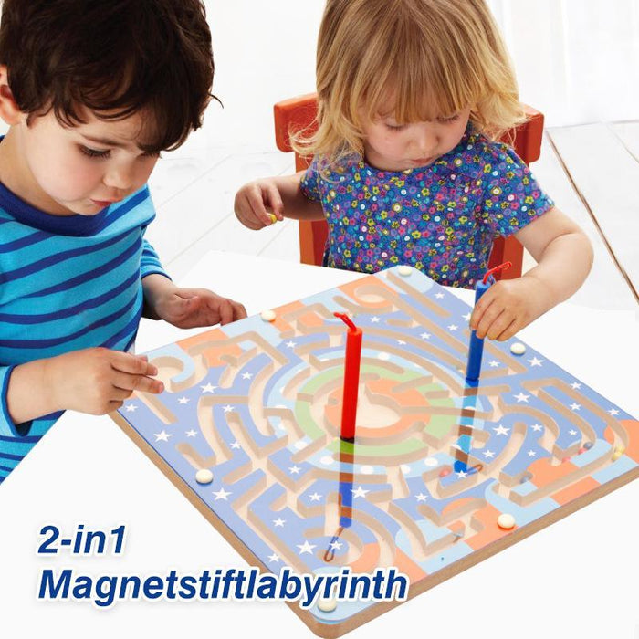 Pädagogisches Spielzeug der Kinder 2-in1 Magnetstiftlabyrinth