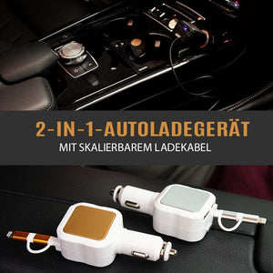 2-in-1-Autoladegerät mit skalierbarem Ladekabel