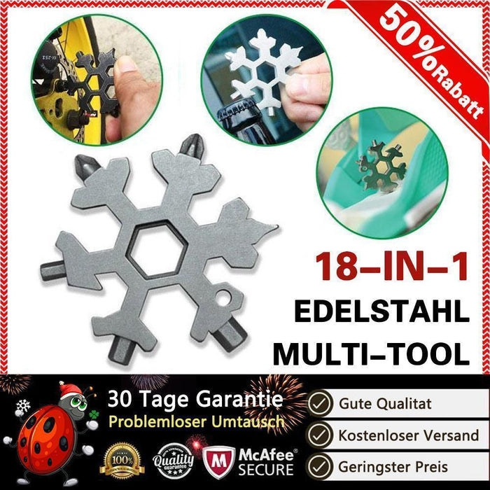18-in-1 Edelstahl Schneeflocken Multi-tool