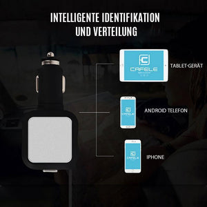 2-in-1-Autoladegerät mit skalierbarem Ladekabel