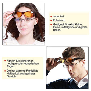 Gelbe Anti-Glanz Nachtfahrbrille