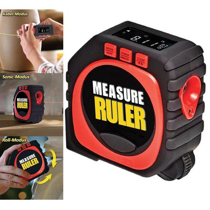 König 3 in 1 Digital Maßband Rollenlineal