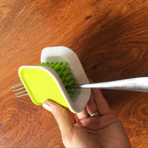 U-Fömige Reinigungsbürste für Messer- und Gabelküchenschrubbel, um Ihre Hände zu schützen