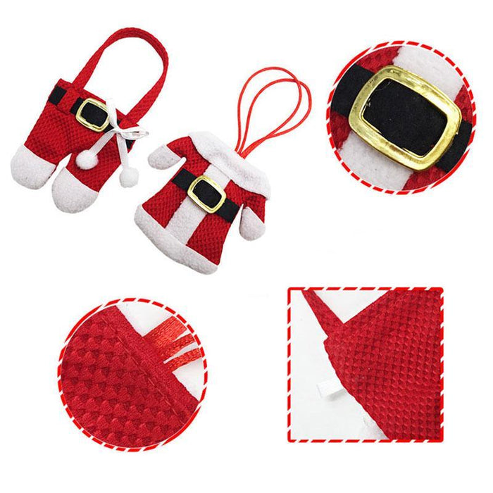 6pc Weihnachten Besteck Set für Messer und Gabel Weihnachtsmann Anzüge Design